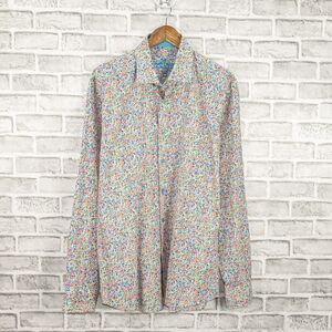 BERTIGO Button up Shirt Multi color print Cotton Long Sleeve Size XL